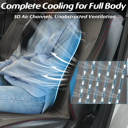 Paffenery 2025 Heating and Cooling Seat Cover Front Seat, 12V-24V Ventilated Cooling Car Seat Cushion, Cooled Seat Cover for Car SUV Truck Universal Fit, Fashion Grey