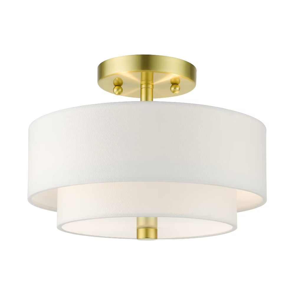 Livex Lighting Claremont Ceiling Mount in Brushed Nickel
