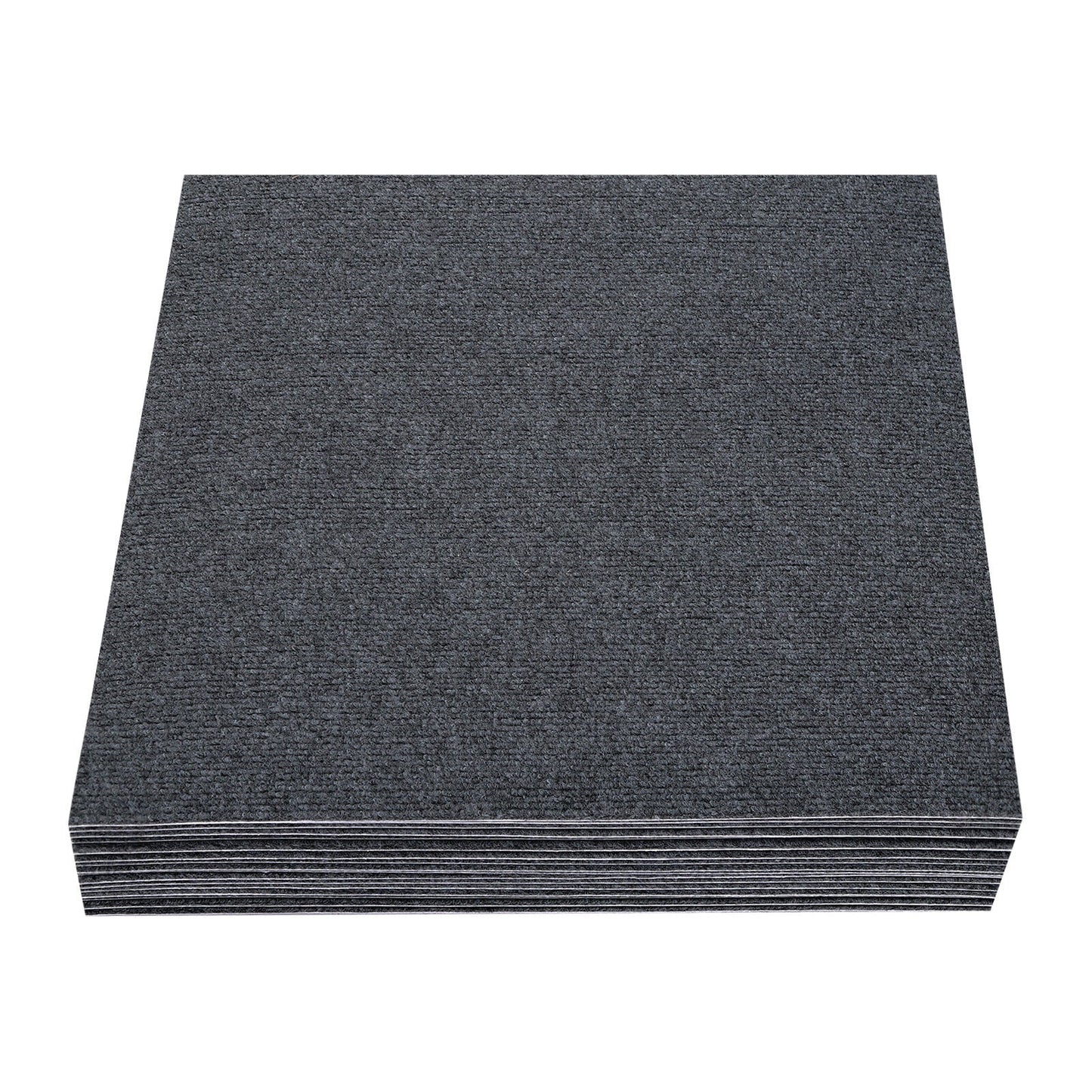 Miumaeov 50*50cm Modern Square Carpet Rug Floor Carpet Adsorption Type Self-adhesive Carpet 20 Pcs Grey