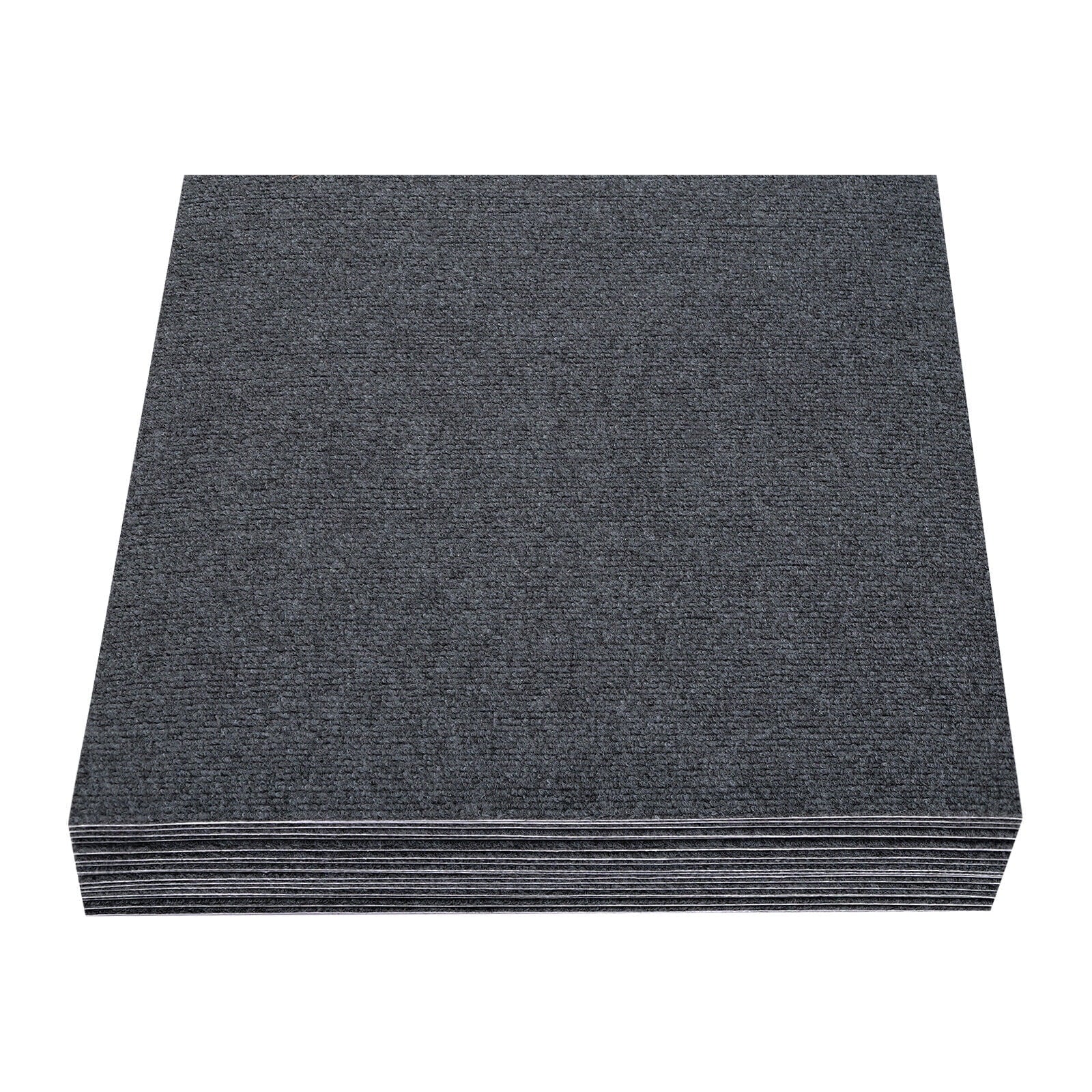 Miumaeov 50*50cm Modern Square Carpet Rug Floor Carpet Adsorption Type Self-adhesive Carpet 20 Pcs Grey