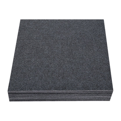Miumaeov 50*50cm Modern Square Carpet Rug Floor Carpet Adsorption Type Self-adhesive Carpet 20 Pcs Grey