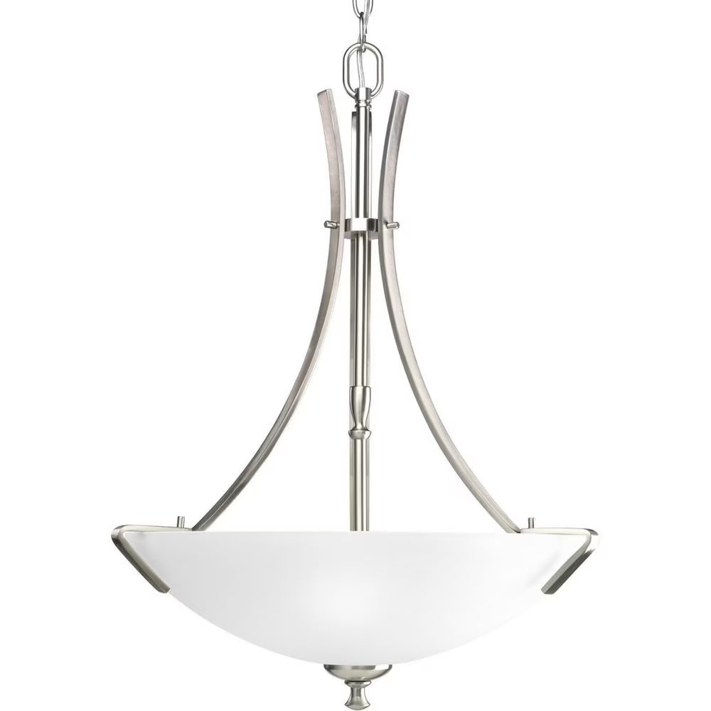 P3757-09-Progress Lighting-Wisten - 3 Light - Bowl Shade in Modern style - 18.13 Inches wide by 25 Inches high-Brushed Nickel Finish -Traditional