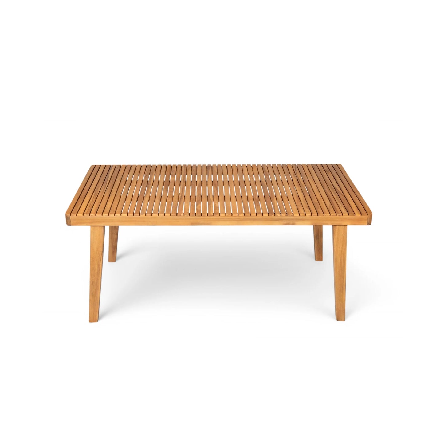 Christopher Knight Home 69" Outdoor Dining Table, Wood Rectangular Patio Table with Slatted Top, Natural