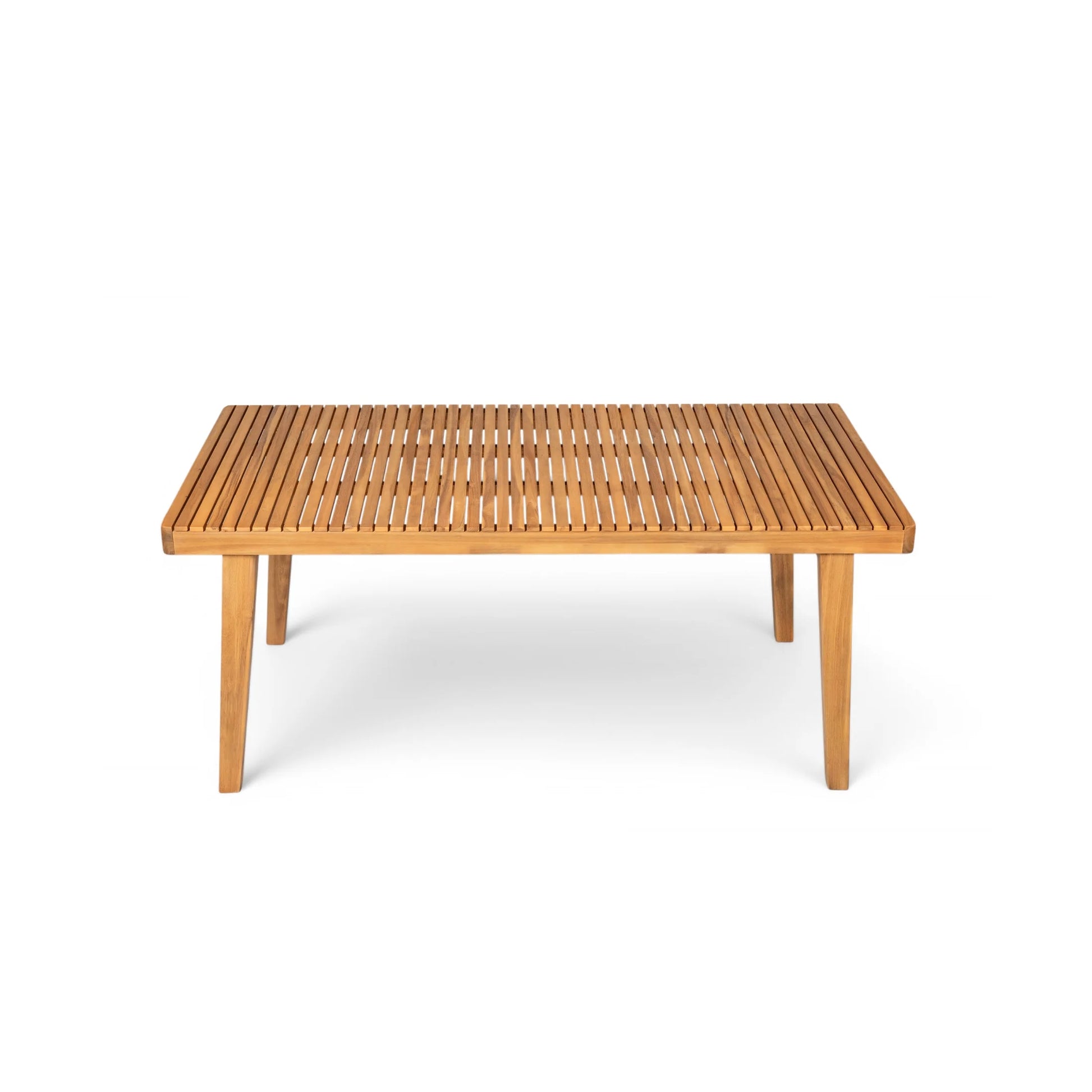 Christopher Knight Home 69" Outdoor Dining Table, Wood Rectangular Patio Table with Slatted Top, Natural