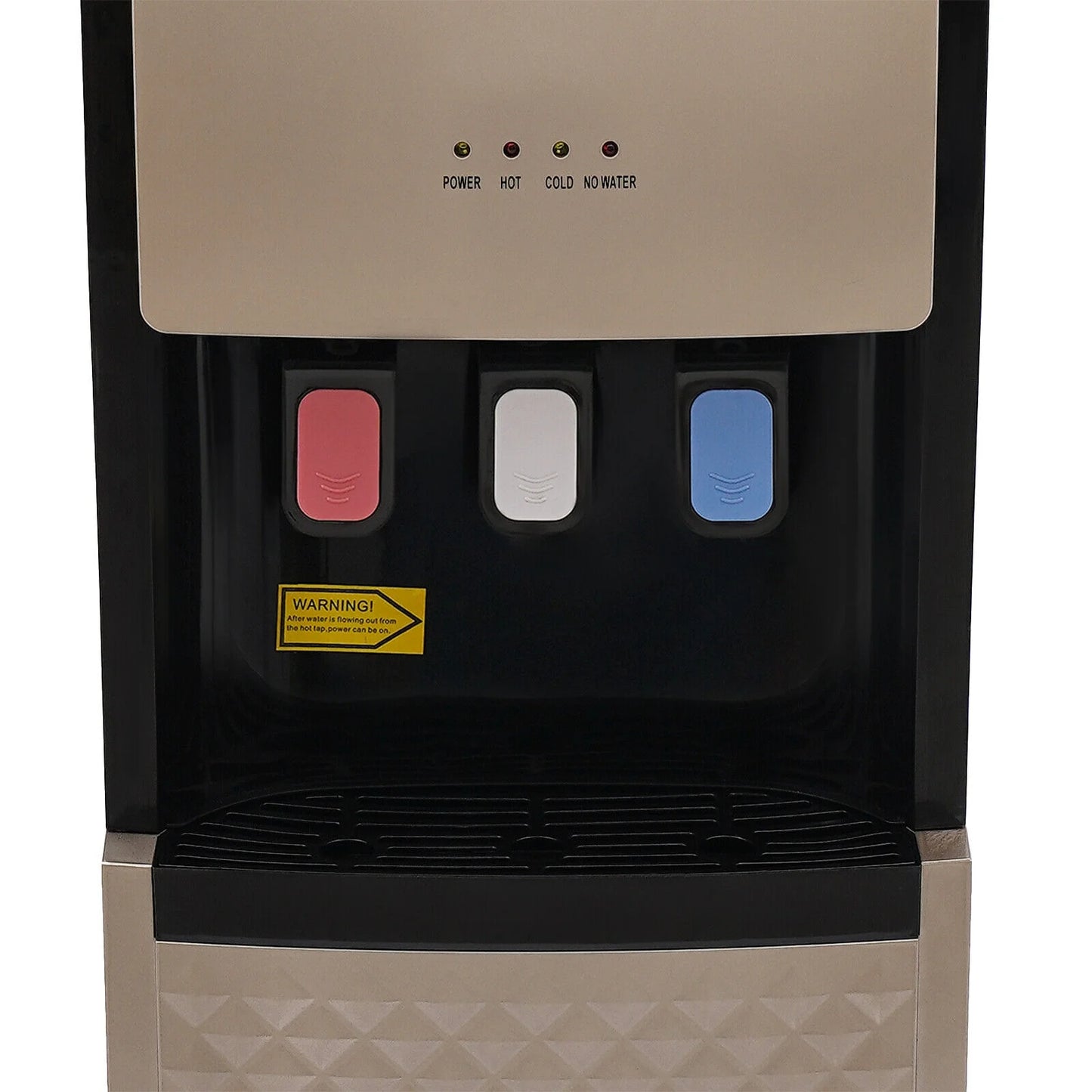 Bottom Loading Water Dispenser, 3 Temperatures (Hot, Cold, Room Temp), 500W Heating & 90W Cooling, Champagne Gold, Floor Standing Water Cooler for Home & Office