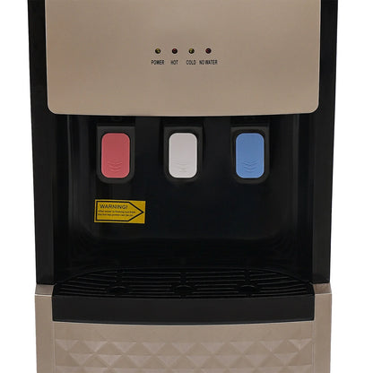 Bottom Loading Water Dispenser, 3 Temperatures (Hot, Cold, Room Temp), 500W Heating & 90W Cooling, Champagne Gold, Floor Standing Water Cooler for Home & Office