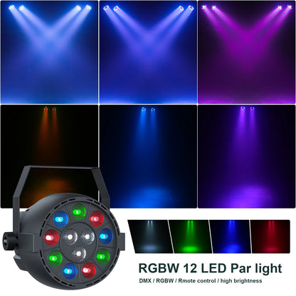 DJ Lights with Stand, 24PCS+8PCS RGBW Party Bar Light Set,Sound Activated LED Stage Lighting for Disco Wedding Halloween Christmas