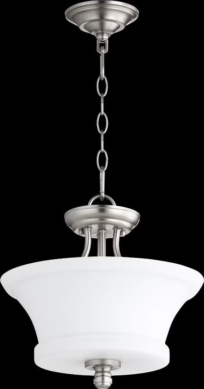 2922-13-86-Quorum Lighting-Rossington - 2 Light Dual Mount Pendant in Quorum Home Collection style - 13 inches wide by 13.5 inches high-Oiled Bronze