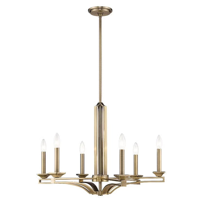 Livex Lighting Trumbull 6 Light Chandelier in Antique Brass