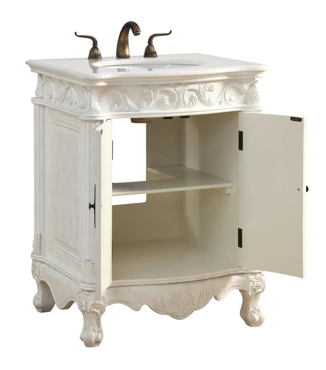 Elegant Lighting Vf-1008 Danville 27" Free Standing Single Basin Vanity Set - Vintage Mint