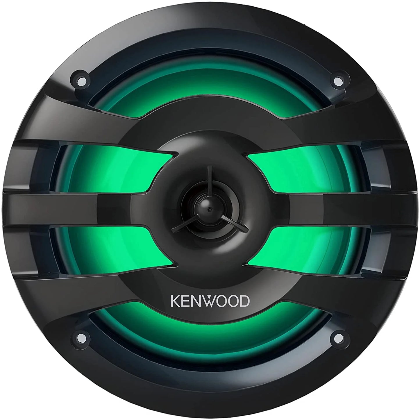 KENWOOD KFC-1673MRBL 6.75 2-Way Marine Speaker(Black) with RGB Lighting, Remote Control Included, 260 Max Power