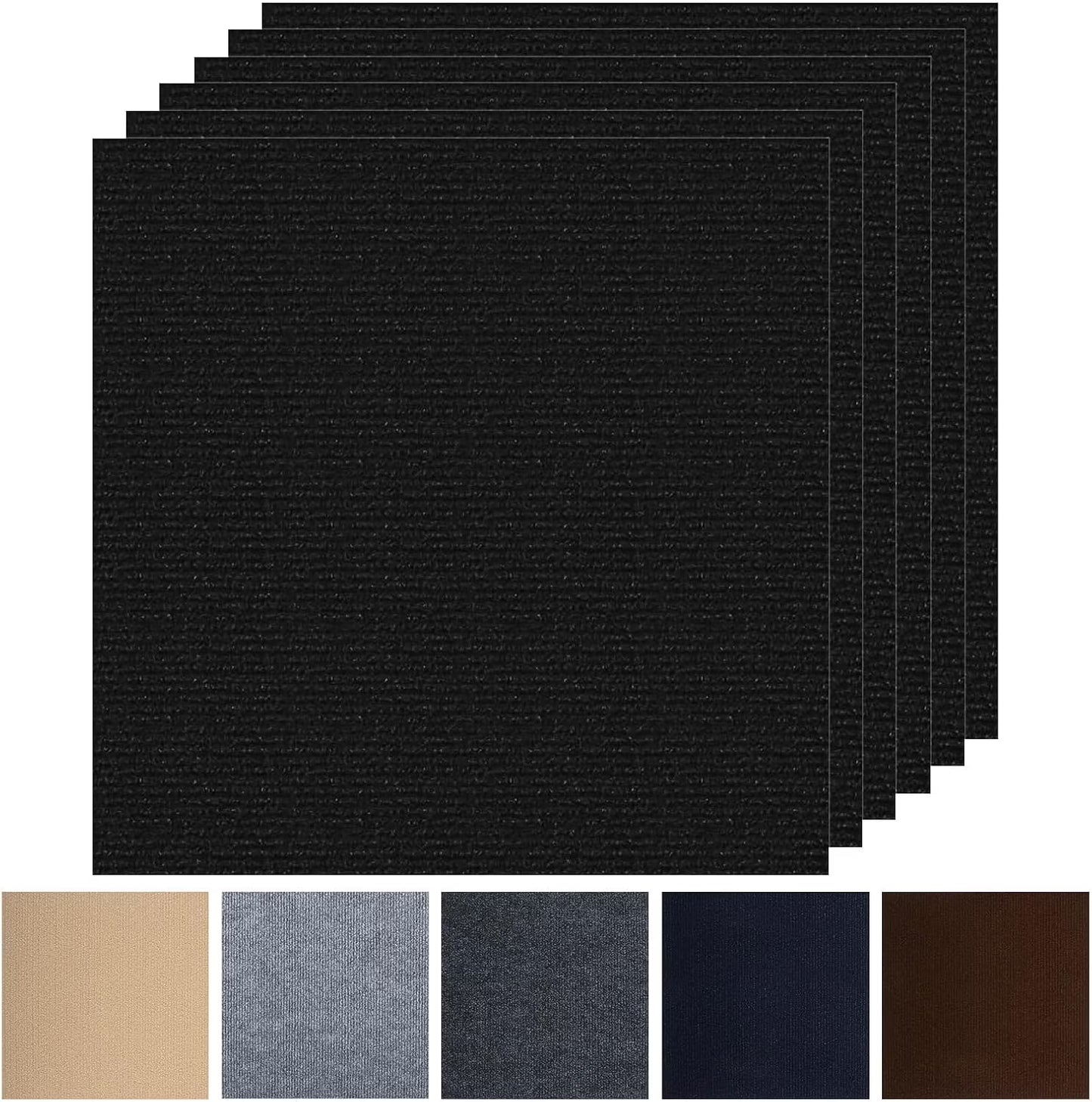 Peel and Stick Carpet Squares 24" x 24", Self Adhesive Non-Slip Carpet Tiles, Peel and Stick Soft Padded Carpet Tiles for Kitchen Bedrooms Indoor Outdoor(10 Tiles/40 sq ft)