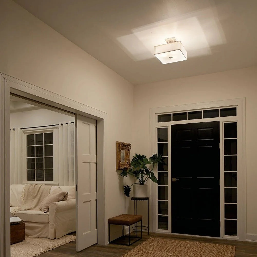43691BK-Kichler Lighting-Shailene - 3 Light Semi-Flush Mount - 14 inches wide-Black Finish