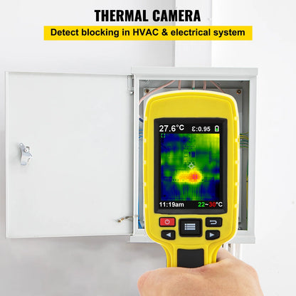KFFKFF Thermal Imaging Camera, 60x60 (3600 Pixels) IR Resolution Infrared Camera with 2.8" Color Display Screen, Built-in SD Card and Li-ion Battery, for HVAC, Electrical System Automatic Detect