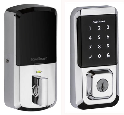 Kwikset Halo Touchscreen Wi-Fi Smart Deadbolt Hardware Lock with Smartkey Satin Nickel