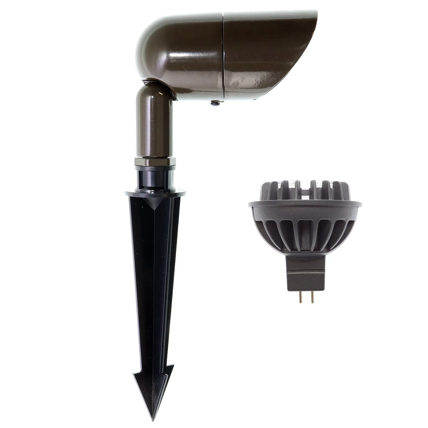 Hadco Lighting BL5016-H Bullyte Landscape Flood Light Fixture, w/Spike & LED Bulb, 12V, Bronze