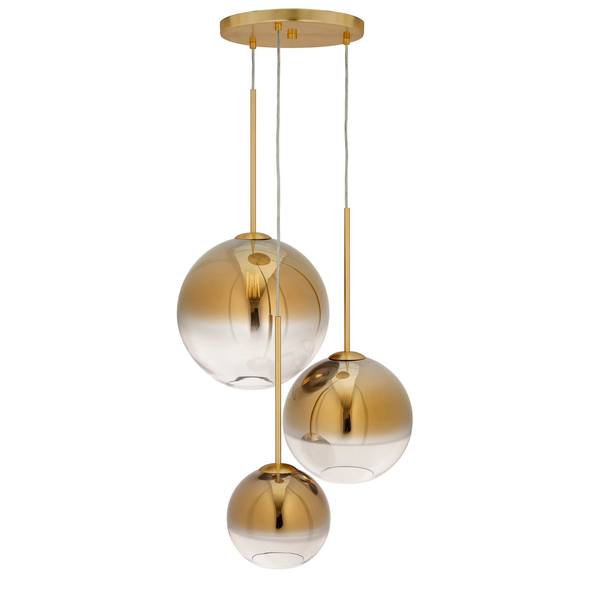 Forte Lighting 2760-03 Callisto 3 Light 18" Wide Multi Light Pendant - Black
