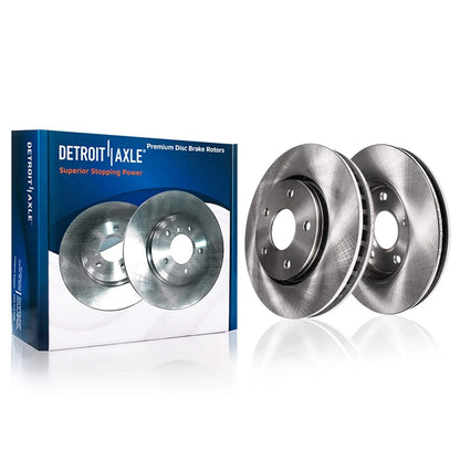 Detroit Axle - Brake Kit for 2019 2020 2021 Subaru Forester, Disc Brake Rotors Ceramic Brakes Pads with Hardware Replacement : 12.44" inch Front and 11.22" inch Rear Brake Rotors