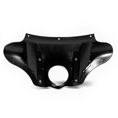 Krator 15" Tall Blackout Batwing Windshield Headlight Fairing Compatible with Harley Davidson FXDC Dyna Super Glide Custom 2006-2014 (Mounting Hardware Required)