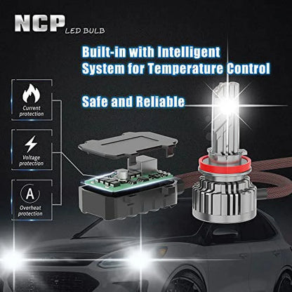 Alla Lighting H11 and 9005 Combo High Beam, Low Beam Headlights, 6000K-6500K Xenon White 9005 H11 LED Bulbs HB3 9005LL 9005XS 9005L+ H8 H8LL