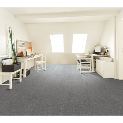 Mohawk Basics 24" x 24" Carpet Tile with EnviroStrand PET Fiber in Iron (96 sq ft per carton)