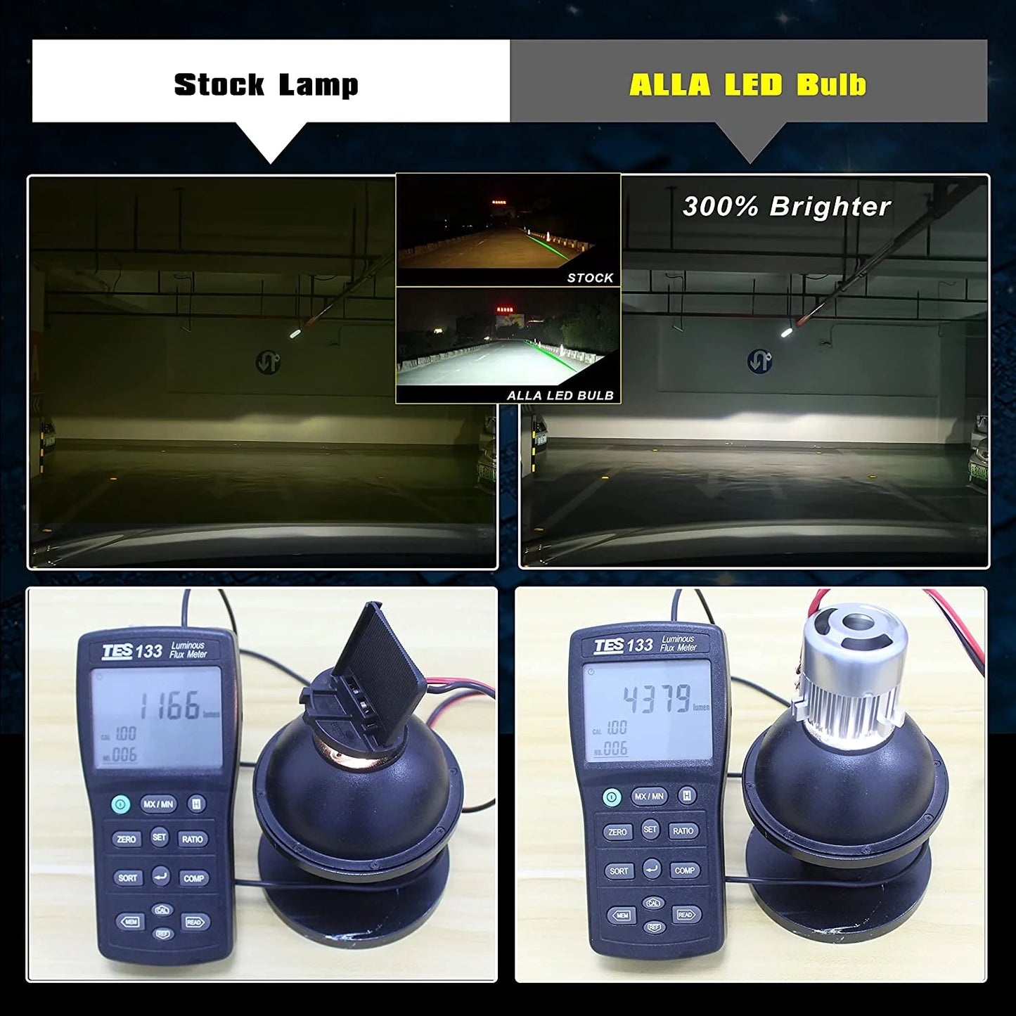 Alla Lighting Customized H7 LED Headlight Bulbs Low Beam Headlights Conversion Kits Bulbs for Volkswagen VW Passat, Golf, GTI, Tiguan, Plug-n-Play, 6000K Xenon White