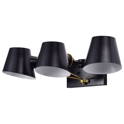 Nuvo Lighting Baxter 3 Light Vanity Black with Burnished Brass