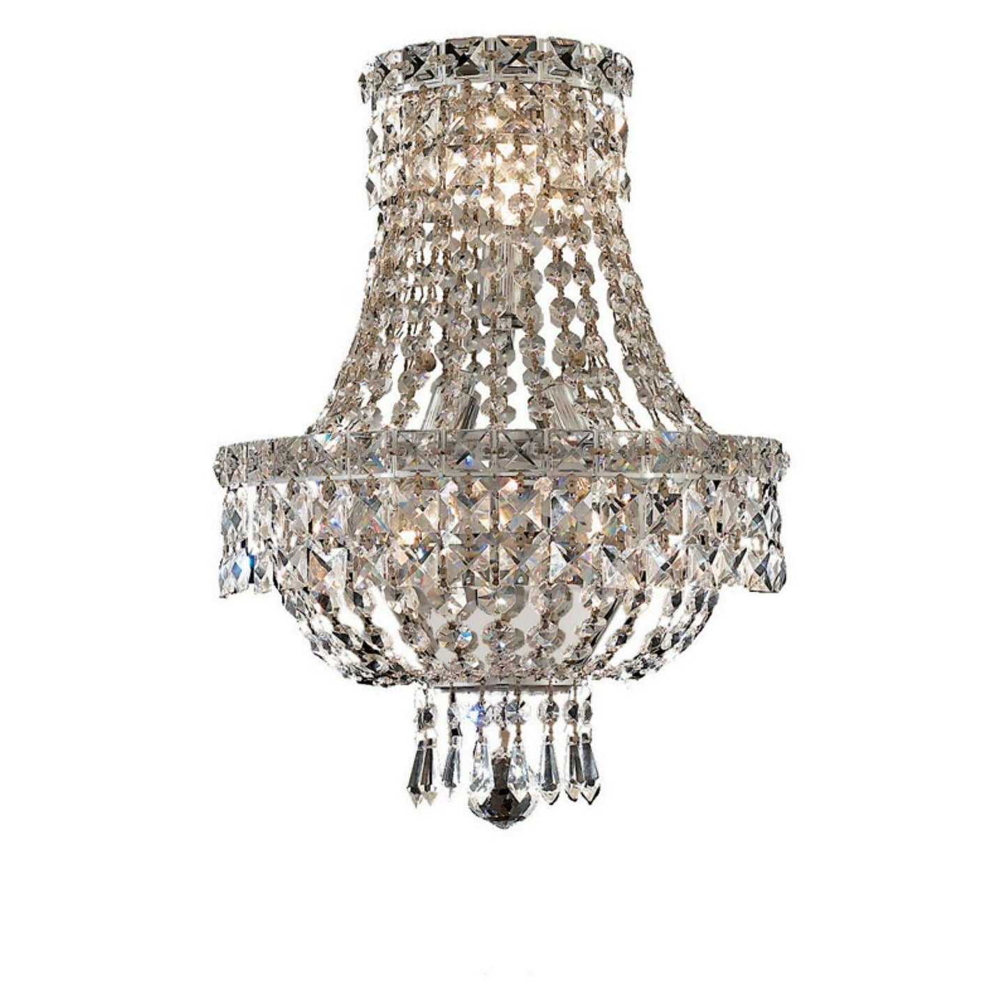 Elegant Lighting - Tranquil - Three Light Wall Sconce-Chrome Finish-Royal Cut