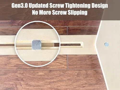 Stair Tread Template Tool Gen3.0, Wood Stair Jig for Measuring Shelf, Laminate Treads and Risers, Adjustable Stair Gauge from 30.25" to 49.25", Upgraded Screw Tightening