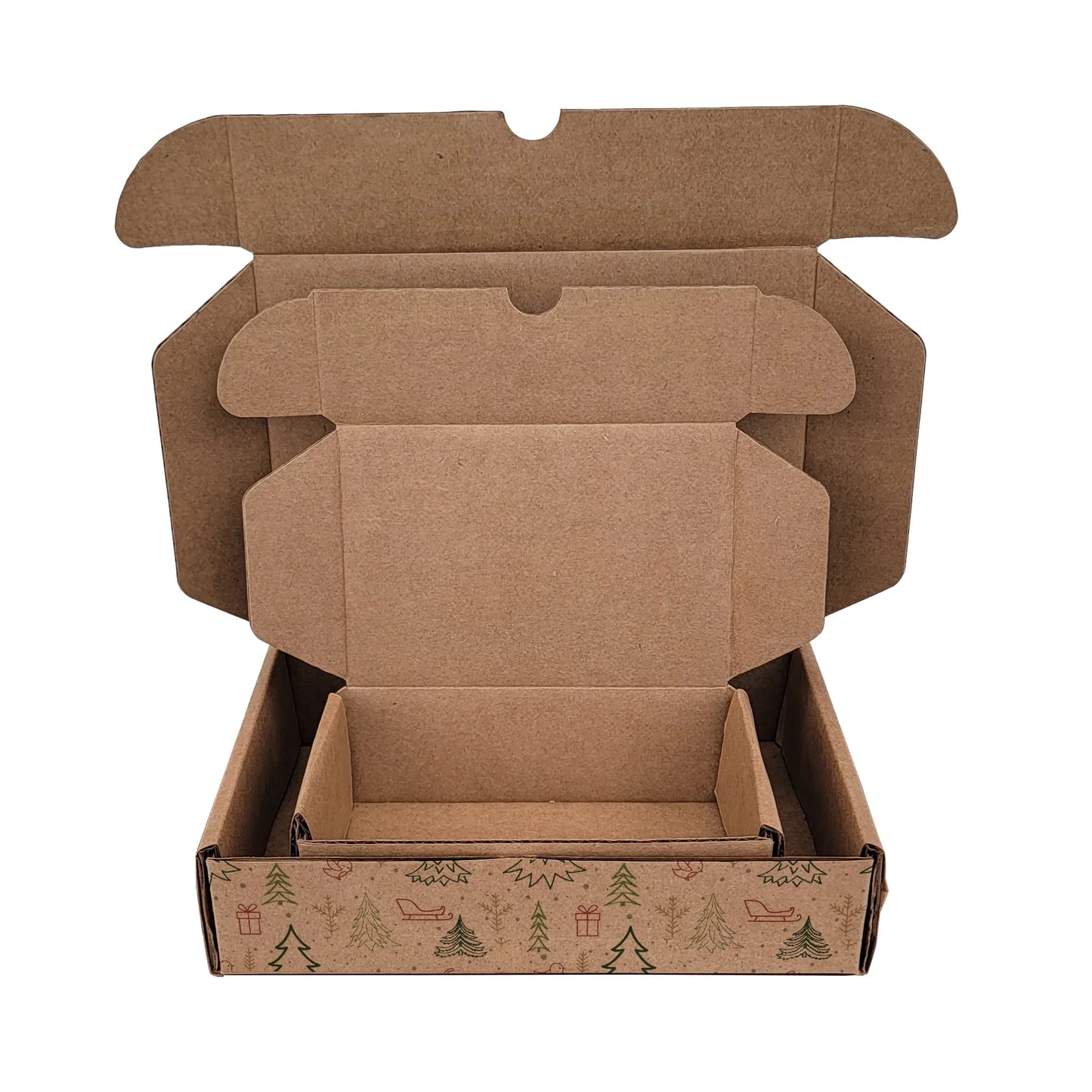 Ucanpack Christmas Mailing Boxes 11? x 11 ft x 5 ft" - Winter Forest Printed Christmas Boxes - Holiday Shipping Box Made In USA Holiday Box Corrugated Shipping Boxes