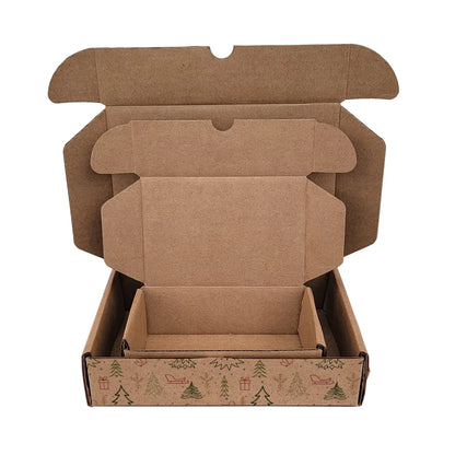 Ucanpack Christmas Mailing Boxes 11? x 11 ft x 5 ft" - Winter Forest Printed Christmas Boxes - Holiday Shipping Box Made In USA Holiday Box Corrugated Shipping Boxes