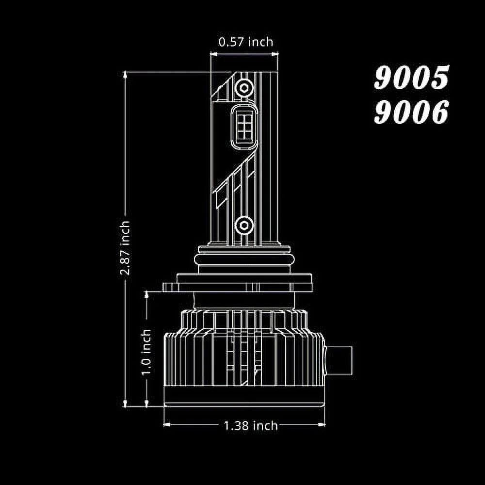 Alla Lighting H11 and 9005 Combo High Beam, Low Beam Headlights, 6000K-6500K Xenon White 9005 H11 LED Bulbs HB3 9005LL 9005XS 9005L+ H8 H8LL