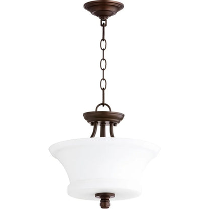 2922-13-86-Quorum Lighting-Rossington - 2 Light Dual Mount Pendant in Quorum Home Collection style - 13 inches wide by 13.5 inches high-Oiled Bronze