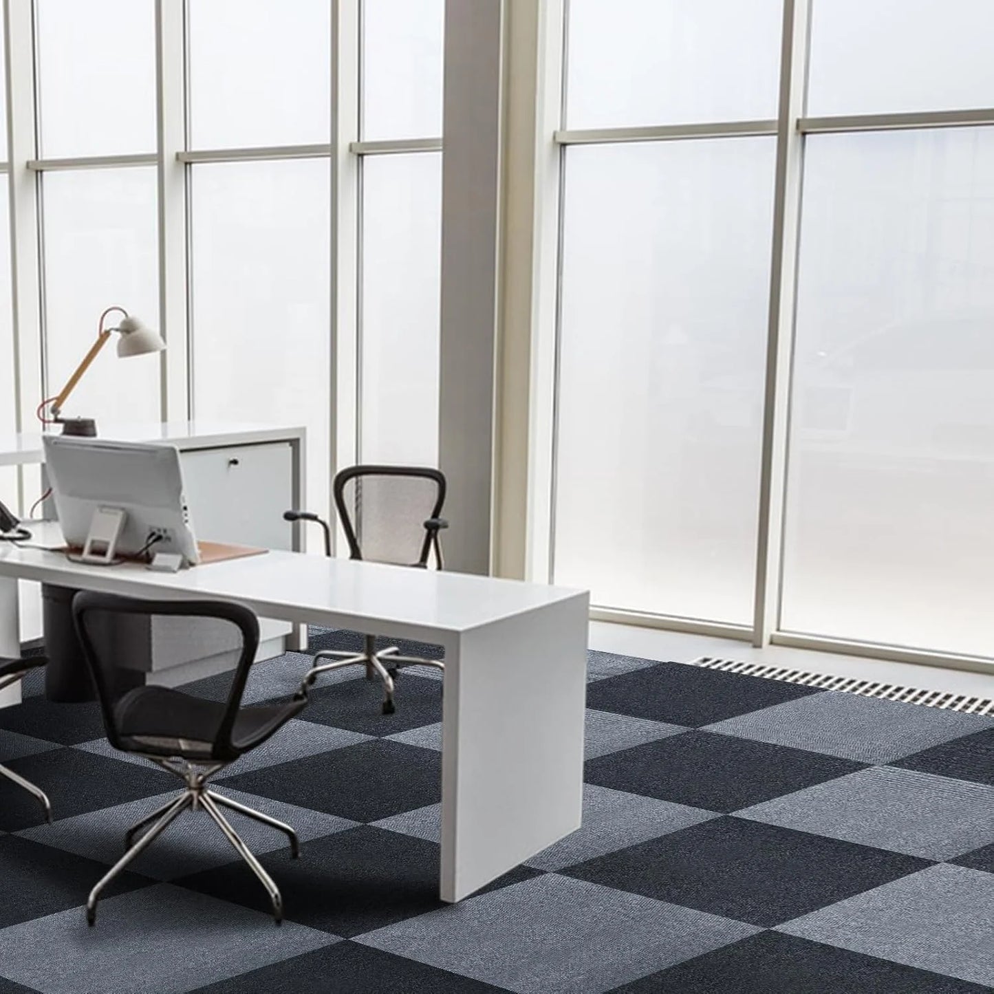 Peel and Stick Carpet Squares 24" x 24", Self Adhesive Non-Slip Carpet Tiles, Peel and Stick Soft Padded Carpet Tiles for Kitchen Bedrooms Indoor Outdoor(10 Tiles/40 sq ft)