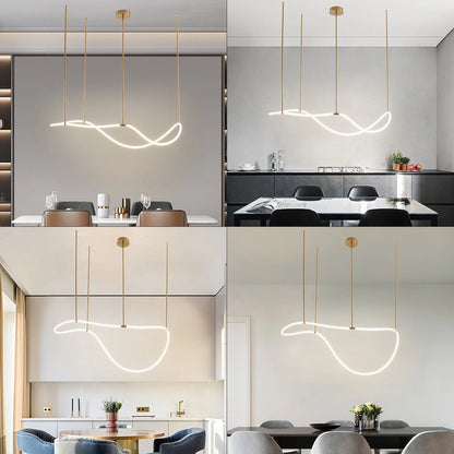 4500K 60W Modern Chandelier Hanging Lamp Kitchen Island Lighting Fixture Dining Room Light