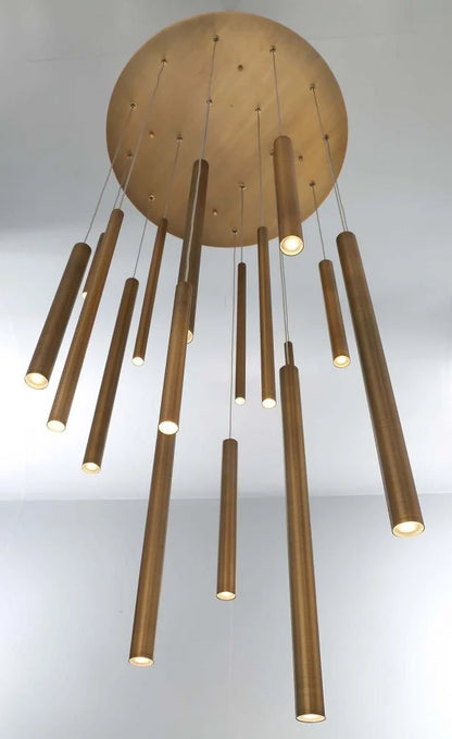 Chandelier 18 Light-Antique Brass Gold Finish Eurofase Lighting 31445-038