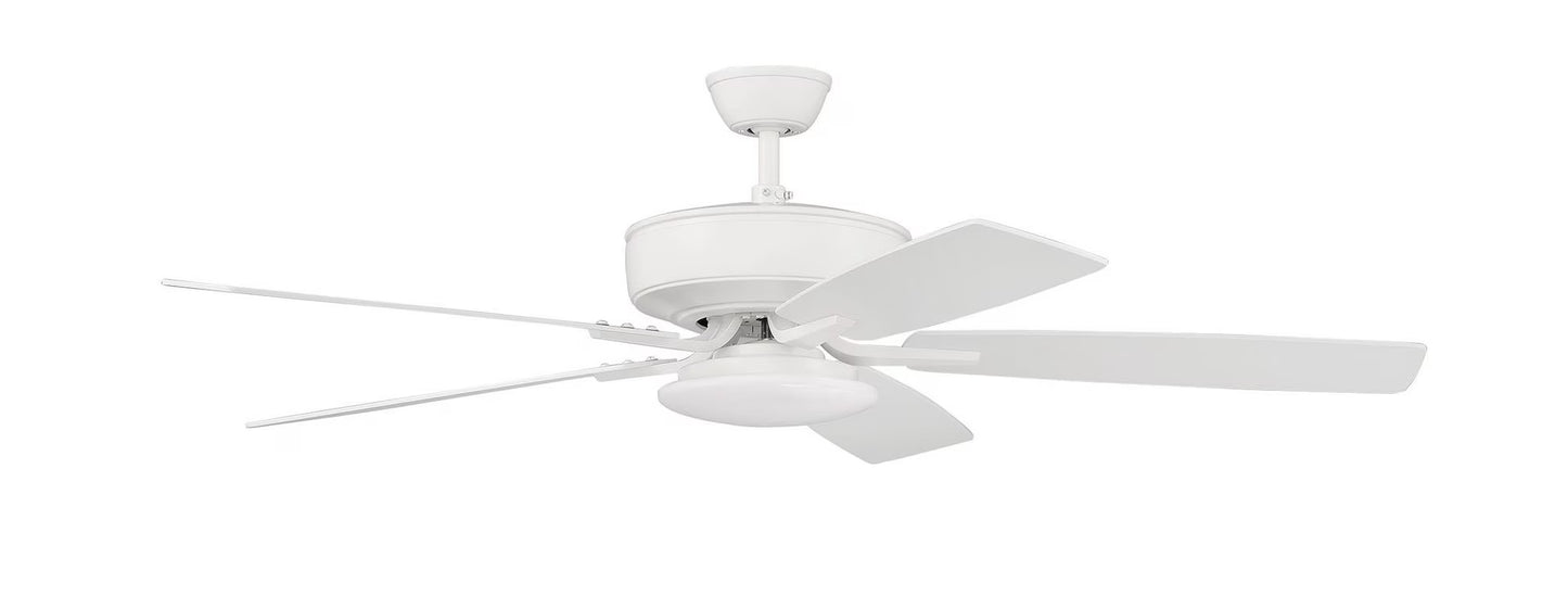 P112SB5-52BWNFB-Craftmade Lighting-Pro Plus 112 Series - 52 Inch 5 Blade Ceiling Fan with Low Profile Light Kit