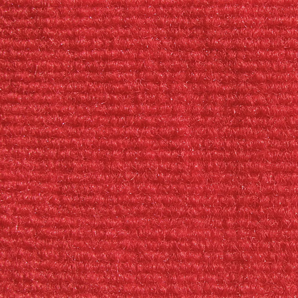 House Home & More Red Pile 6' x 10' Indoor/Outdoor Ribbed Carpet Roll for Boat, Basement, or Garage