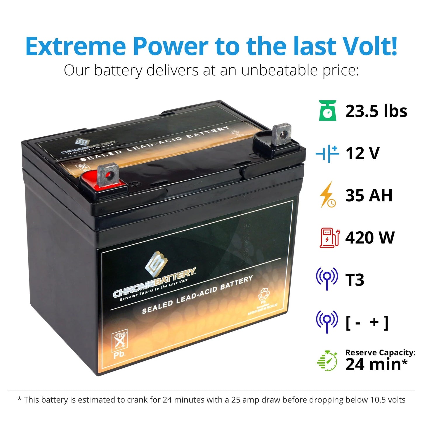 12v 35ah battery for ariens/gravely yt11 lawnmower