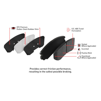 Dynamic Friction Company Front and Rear Brake Rotors with 5000 Advanced Brake Pads includes Hardware - 6514-21019