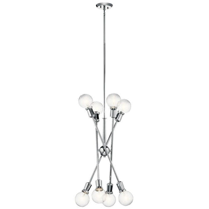 43118NBR-Kichler Lighting-Armstrong - 8 Light Large Chandelier - with Contemporary inspirations - 26 inches tall by 30 inches wide-Natural Brass