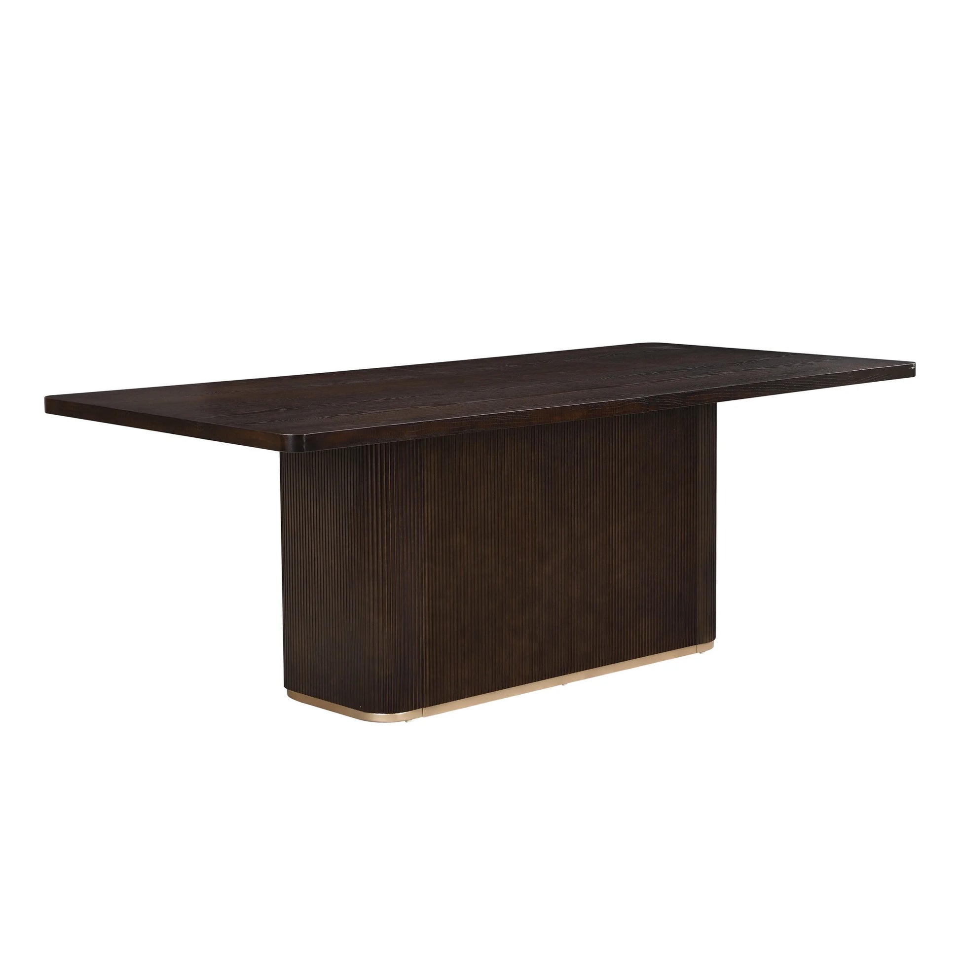 Christopher Knight Home 84" Rectangular Wood Dining Table for 6-8 people with Solid Pillar Base, Walnut