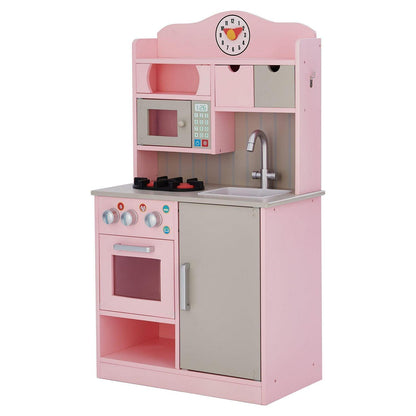 Teamson Kids - Little Chef Florence Classic Play Kitchen - Pink/Grey