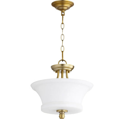 2922-13-86-Quorum Lighting-Rossington - 2 Light Dual Mount Pendant in Quorum Home Collection style - 13 inches wide by 13.5 inches high-Oiled Bronze