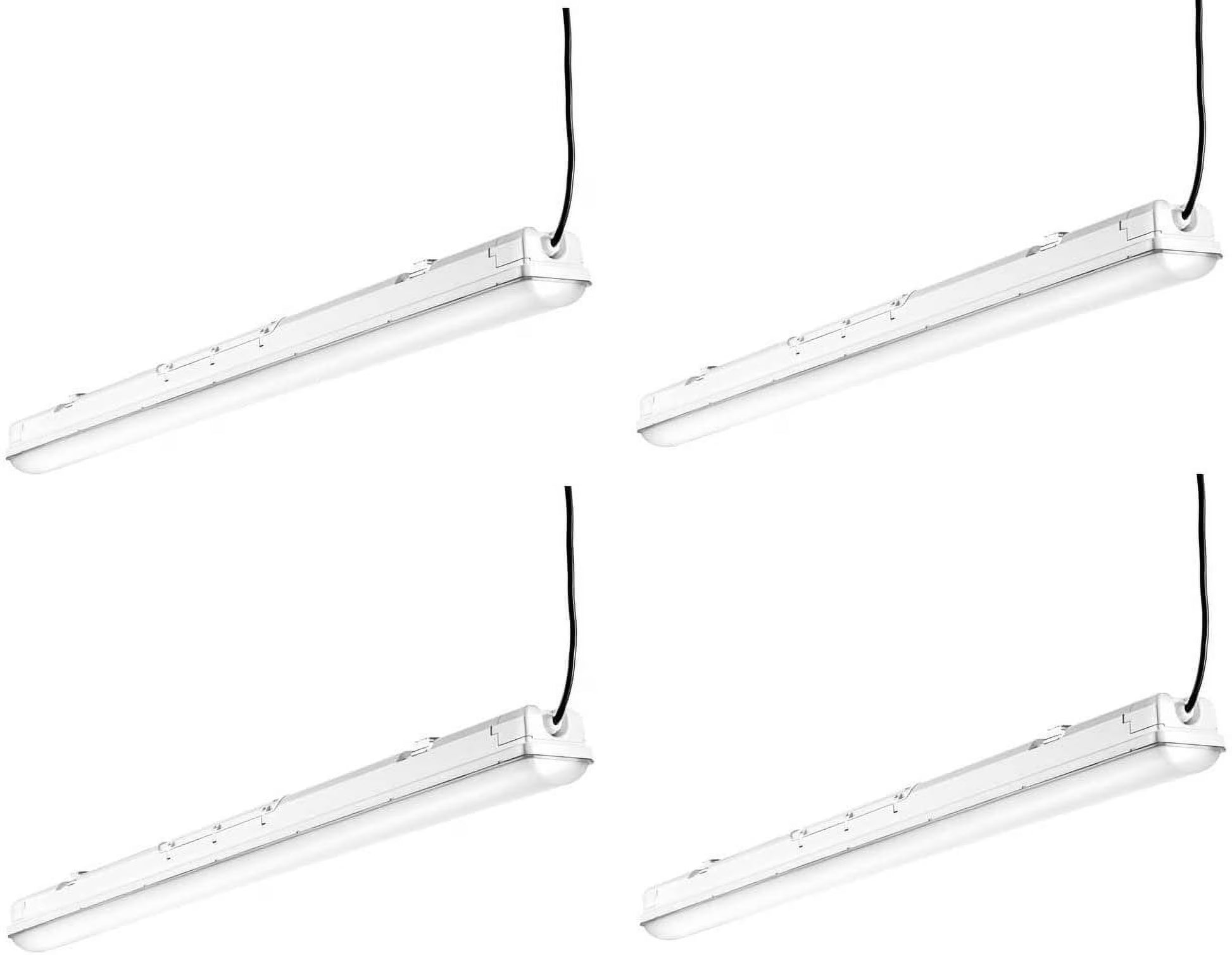 Hyperikon LED Vapor Proof Fixture, 40W=100W, Garage Lighting, Frosted Lens, UL, DLC, Daylight White, 4 Pack