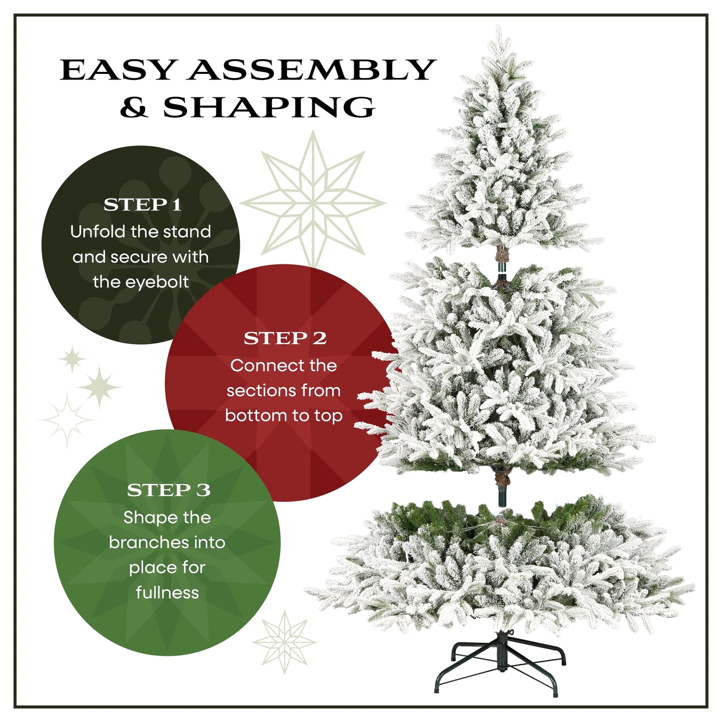 6.5 ft. Pre-Lit Artificial Millville Christmas Tree, White, 400 Warm White LED Lights, PowerConnect System, Includes Stand