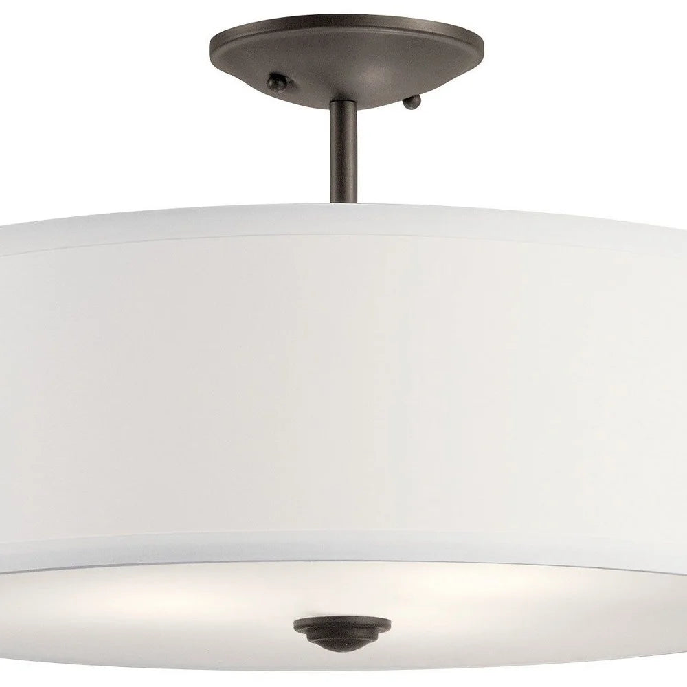 43692NBR-Kichler Lighting-Shailene - 3 Light Semi-Flush Mount - 18 inches wide-Natural Brass Finish