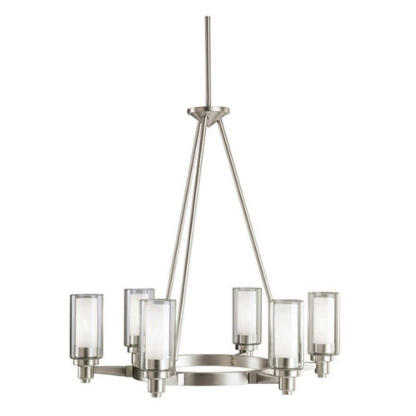 2344NI-Kichler Lighting-Circolo - 6 light Chandelier - with Soft Contemporary inspirations - 26.5 inches tall by 26 inches wide-Brushed Nickel Finish