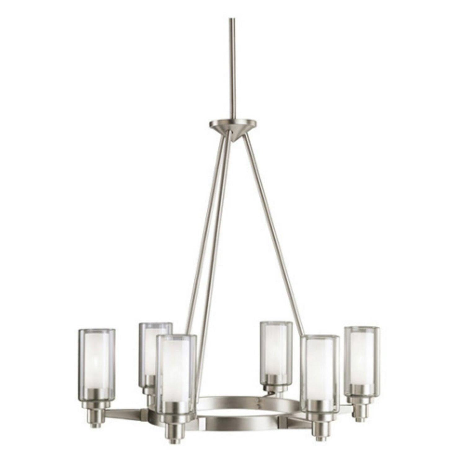 2344NI-Kichler Lighting-Circolo - 6 light Chandelier - with Soft Contemporary inspirations - 26.5 inches tall by 26 inches wide-Brushed Nickel Finish