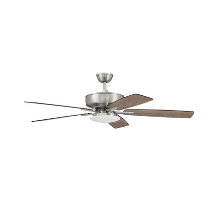 P112SB5-52BWNFB-Craftmade Lighting-Pro Plus 112 Series - 52 Inch 5 Blade Ceiling Fan with Low Profile Light Kit